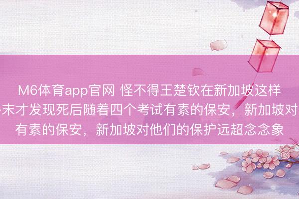 M6体育app官网 怪不得王楚钦在新加坡这样舒缓，直到看到动图终末才发现死后随着四个考试有素的保安，新加坡对他们的保护远超念念象